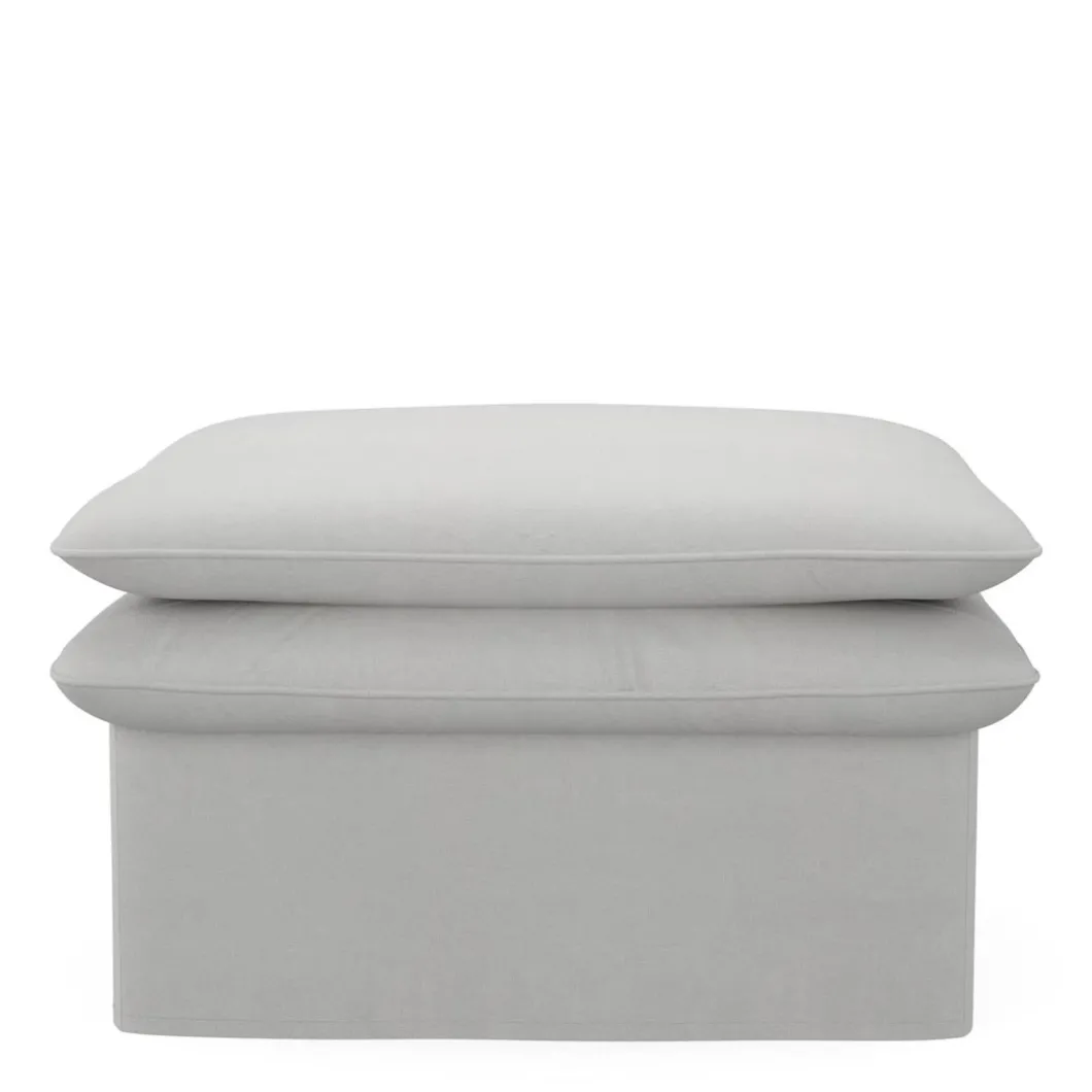 Voetenbank Continental, Ash Grey, 105x90