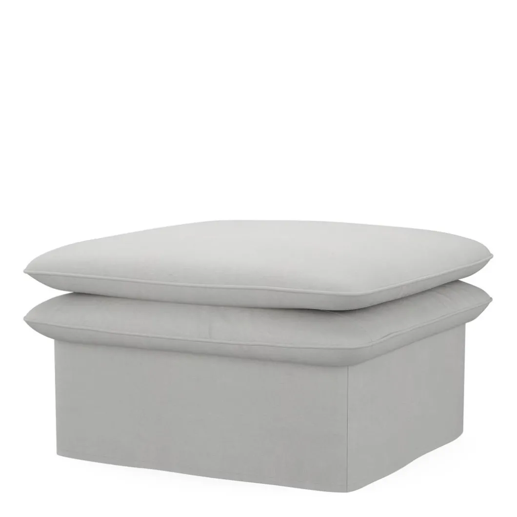 Voetenbank Continental, Ash Grey, 105x90