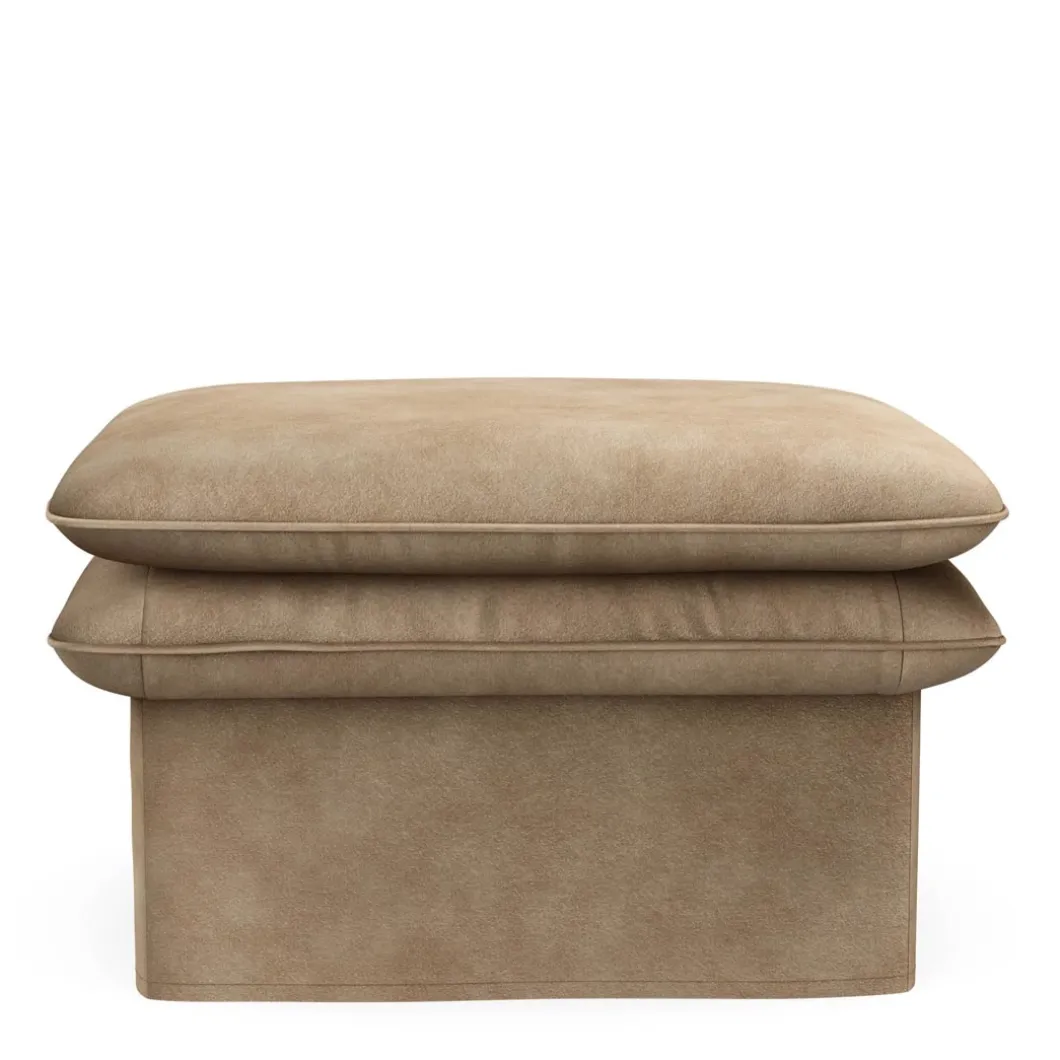 Voetenbank Continental, Golden Beige, 80 x 80