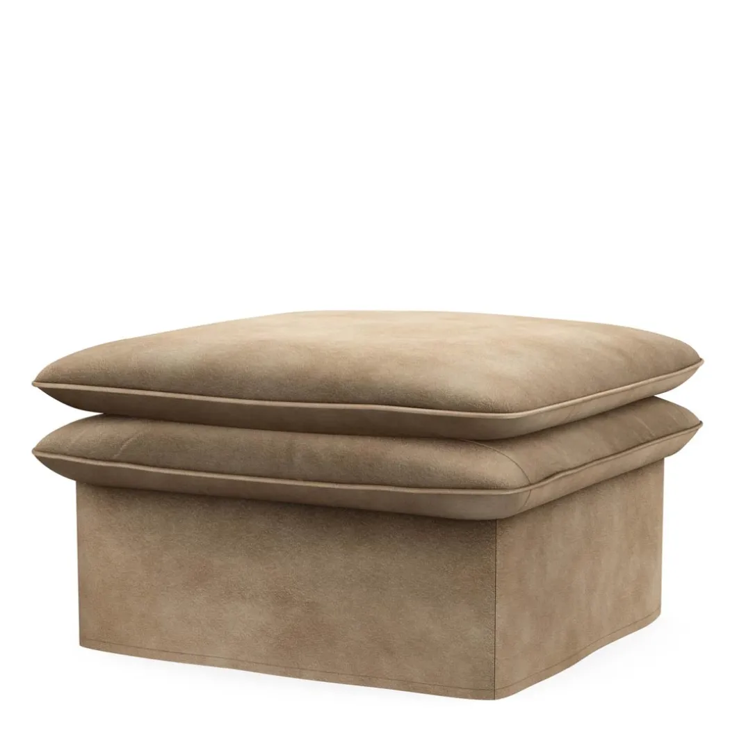 Voetenbank Continental, Golden Beige, 80 x 80