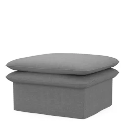 Voetenbank Continental, Grey, 105x90