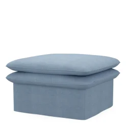 Voetenbank Continental, Ice Blue, 80 x 80
