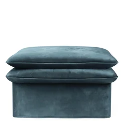 Voetenbank Continental, Petrol, 105x90