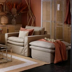 Voetenbank Continental, Petrol, 105x90