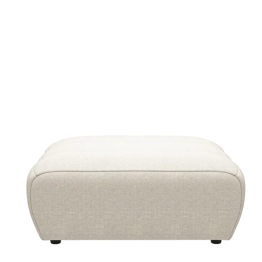 Voetenbank Martinique, Antique White, Rich Tweed