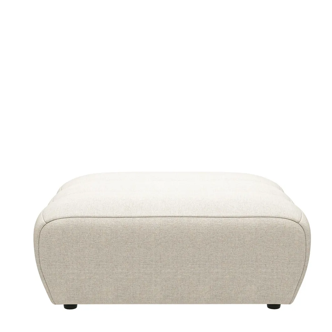 Voetenbank Martinique, Antique White, Rich Tweed