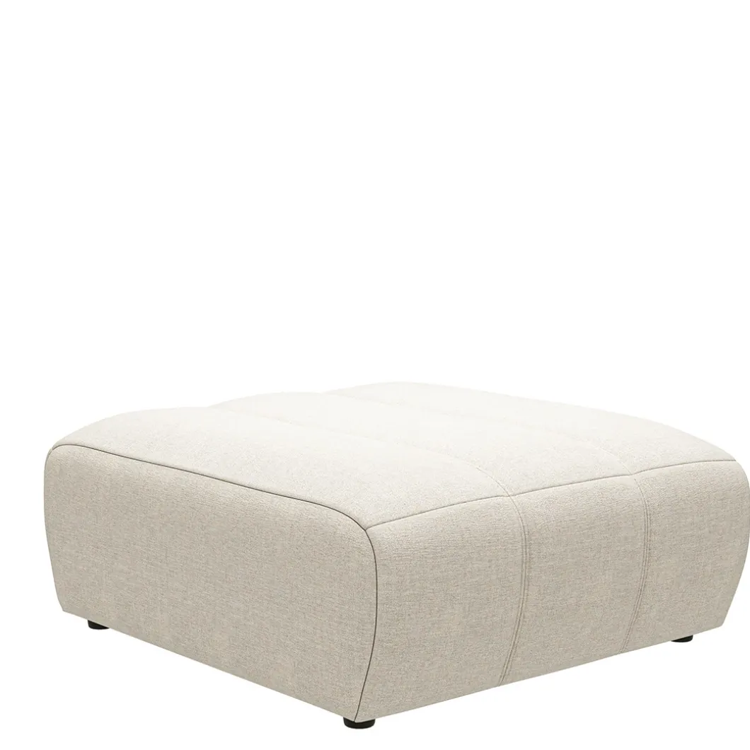 Voetenbank Martinique, Antique White, Rich Tweed