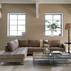 West Houston Corner Sofa Chaise Longue Left, celtic weave, melting silver