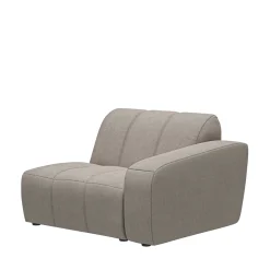 Zitelement Hoek Rechts Martinique, Stone, Washed Cotton