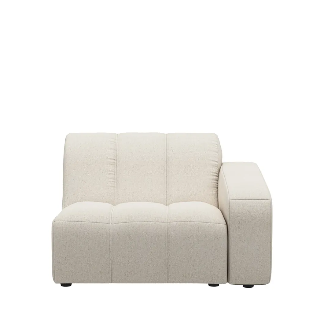 Zitelement Hoek Rechts Martinique, Antique White, Rich Tweed