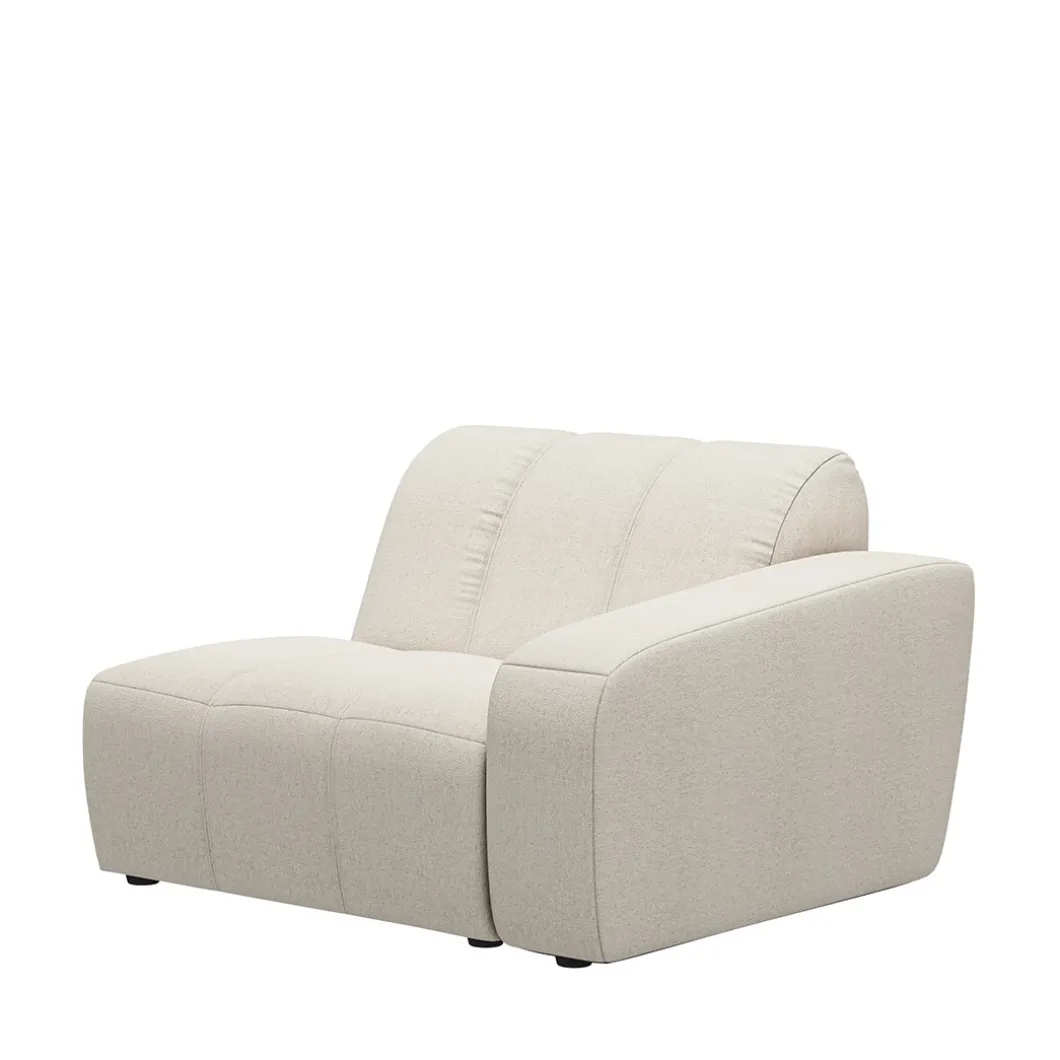 Zitelement Hoek Rechts Martinique, Antique White, Rich Tweed