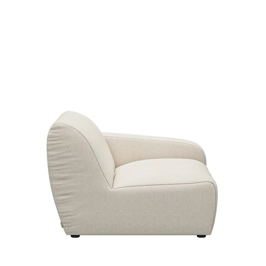 Zitelement Hoek Rechts Martinique, Antique White, Rich Tweed