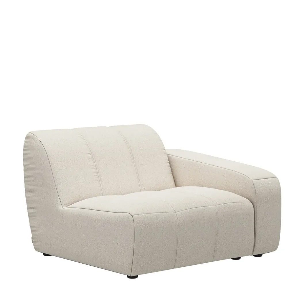 Zitelement Hoek Rechts Martinique, Antique White, Rich Tweed