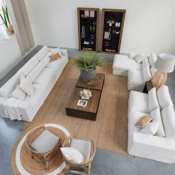 5-zitsbank Miles, Antique White