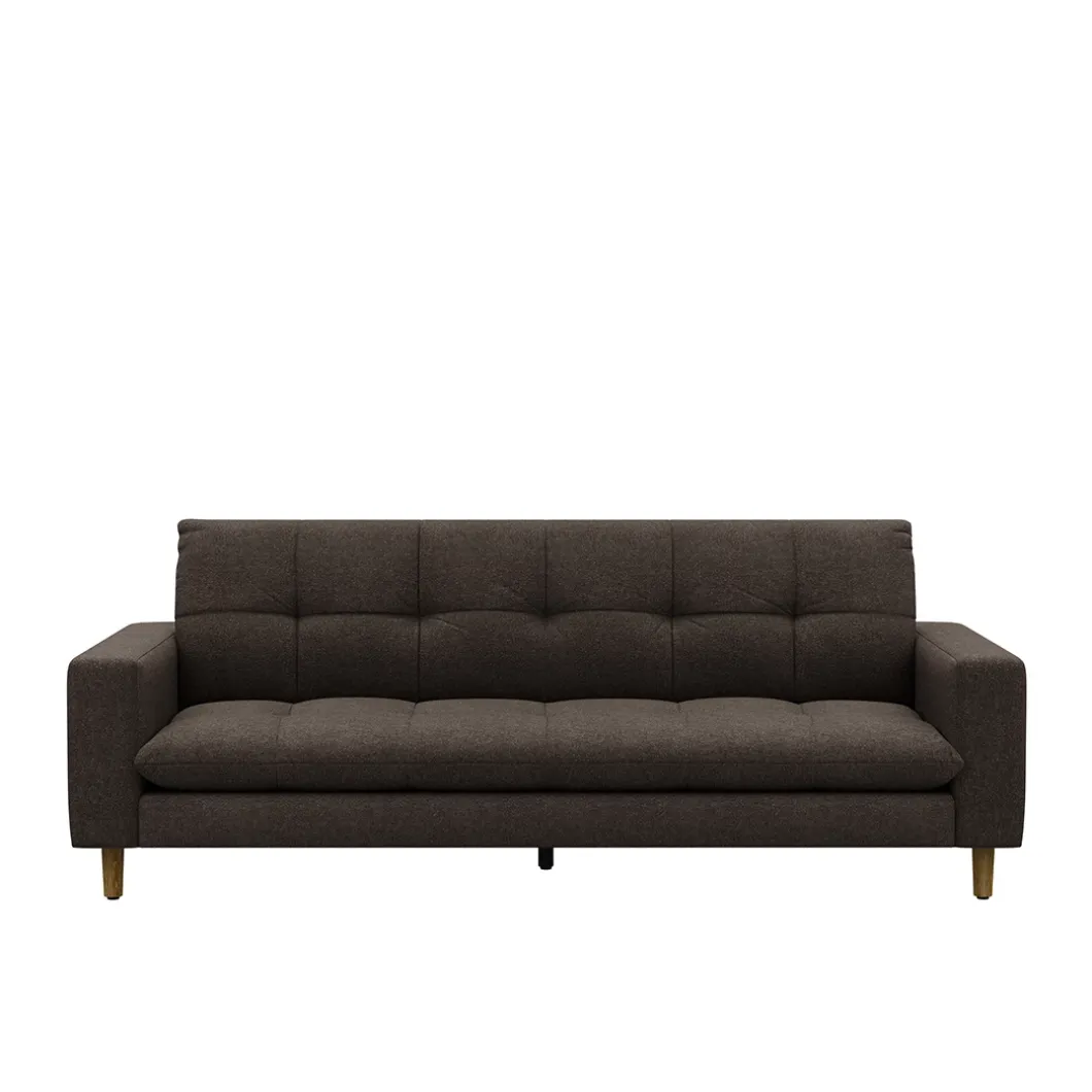 3,5-zitsbank Nelson, Dark Brown, French Weave