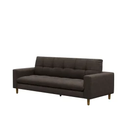 3,5-zitsbank Nelson, Dark Brown, French Weave