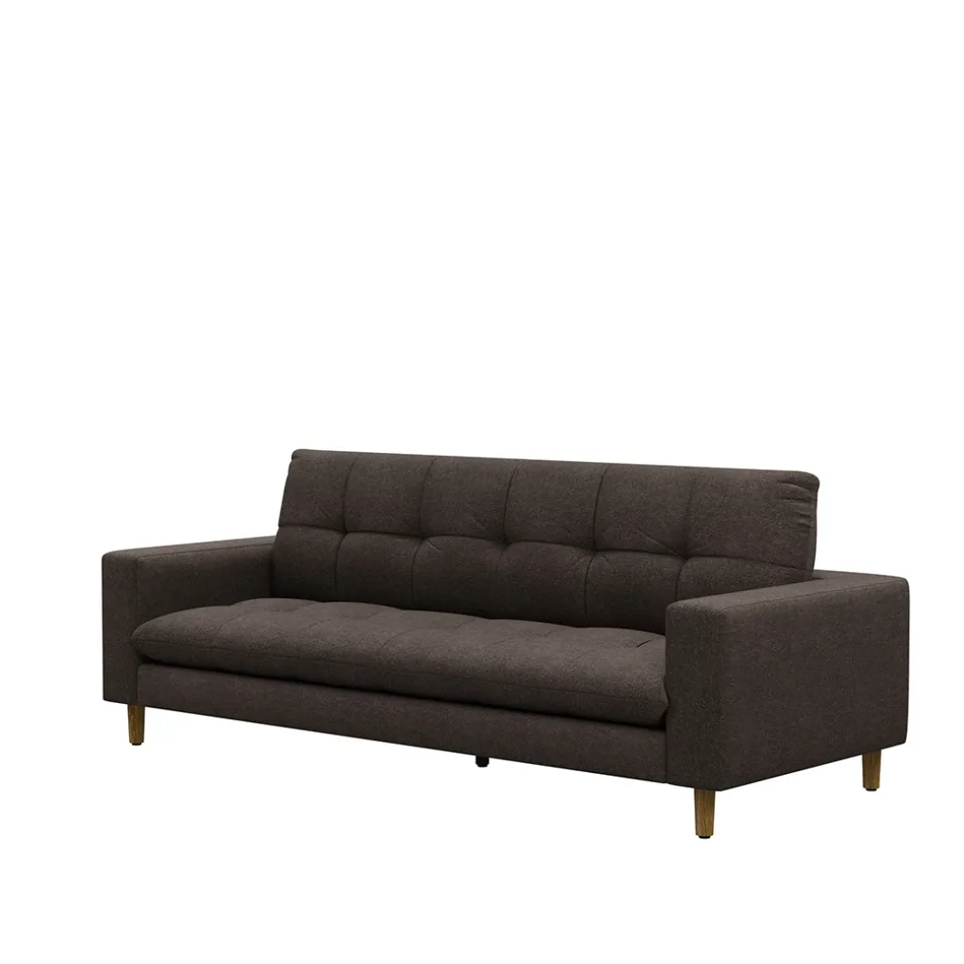 3,5-zitsbank Nelson, Dark Brown, French Weave