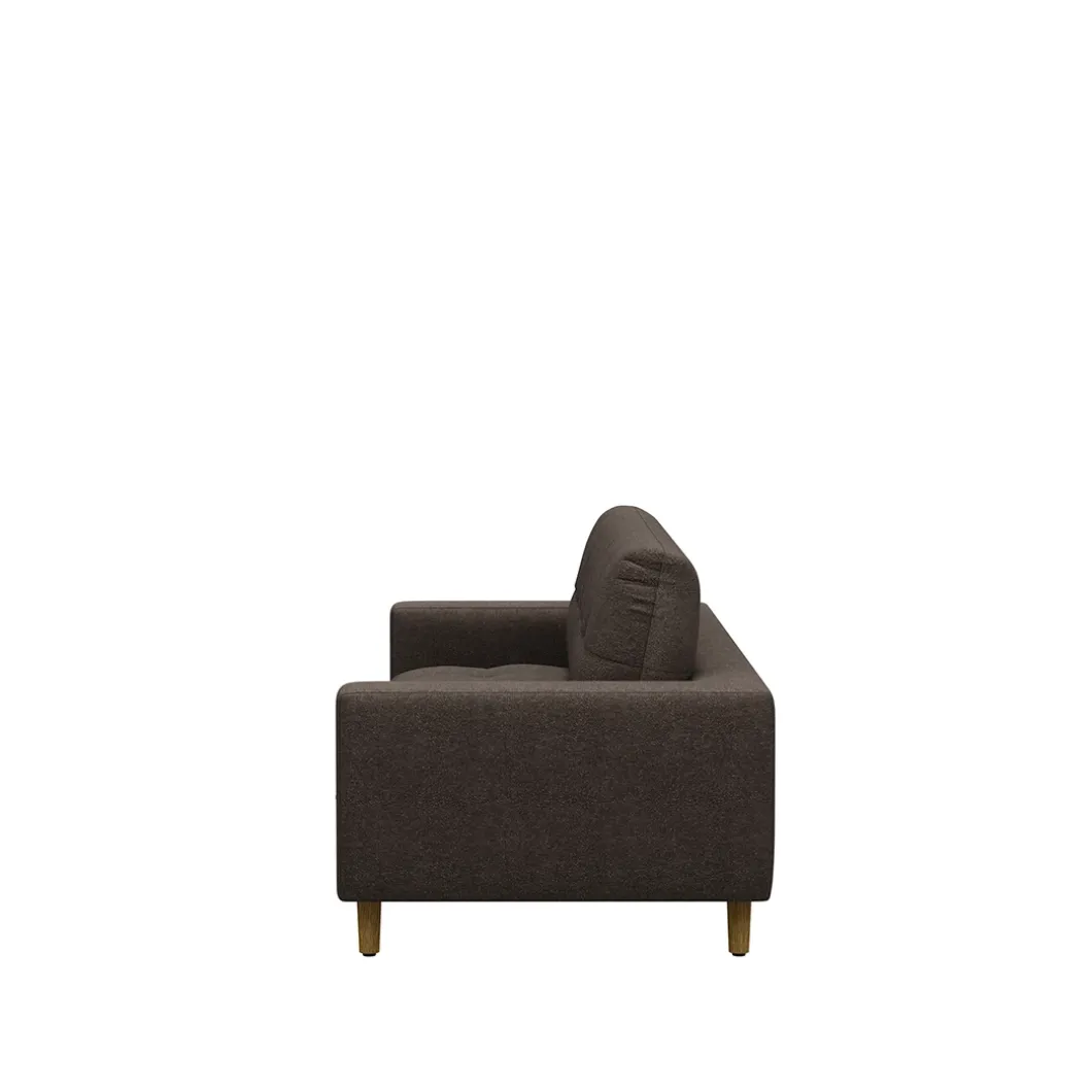 3,5-zitsbank Nelson, Dark Brown, French Weave