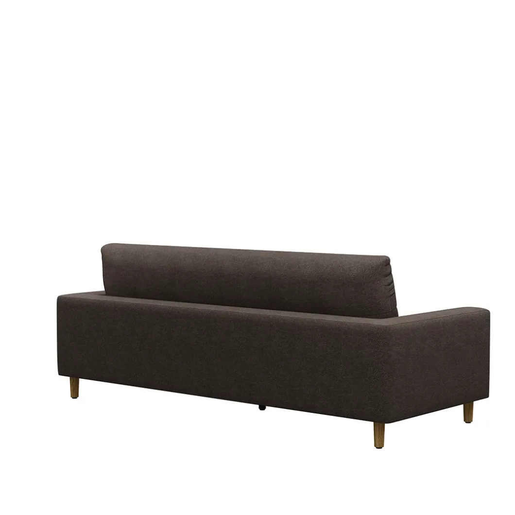 3,5-zitsbank Nelson, Dark Brown, French Weave