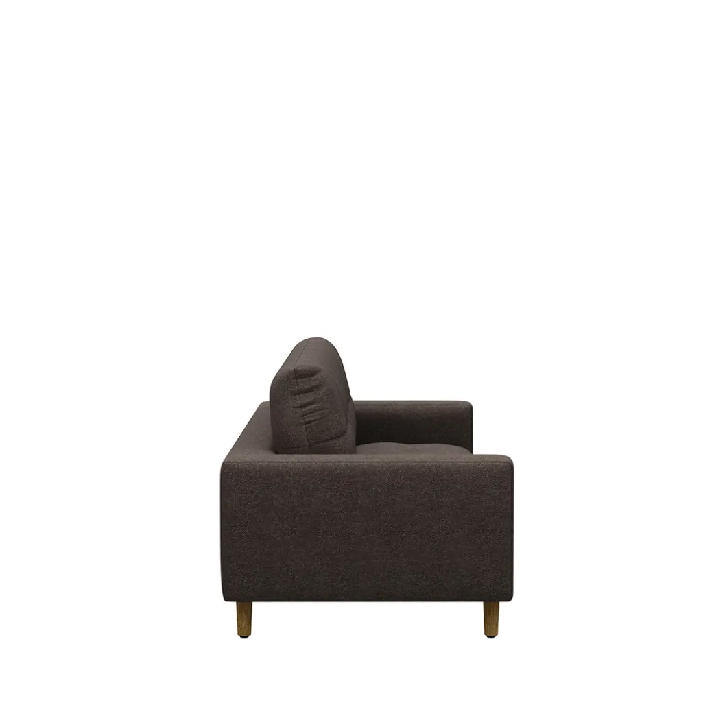 3,5-zitsbank Nelson, Dark Brown, French Weave