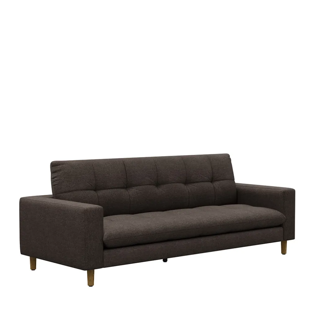 3,5-zitsbank Nelson, Dark Brown, French Weave