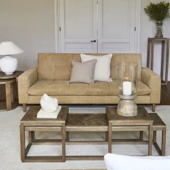 3,5-zitsbank Nelson, Silky Brass, Chenille Jacquard Vogue