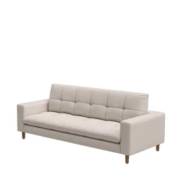 3,5-zitsbank Nelson, Soft Beige, Chenille Jacquard Vogue