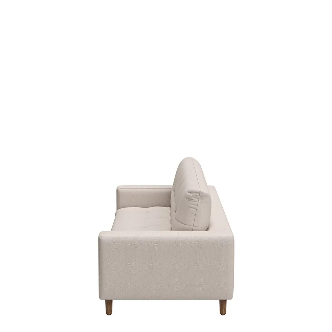 3,5-zitsbank Nelson, Soft Beige, Chenille Jacquard Vogue