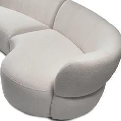 3,5-zitsbank San Remo, Arm Rechts, Natural Grey